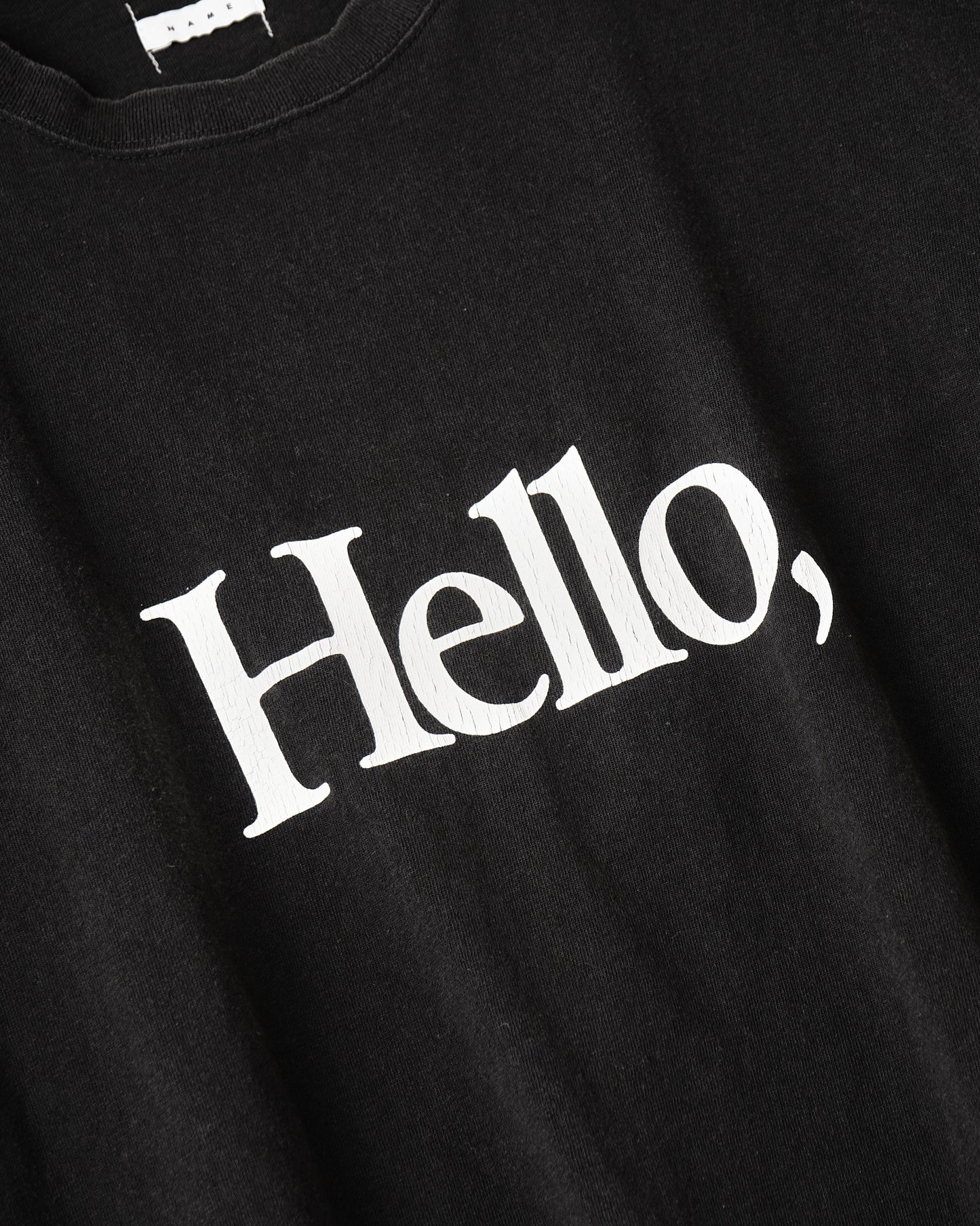 LOOSE FIT PRINT TEE : HELLO,GOOD BUY!