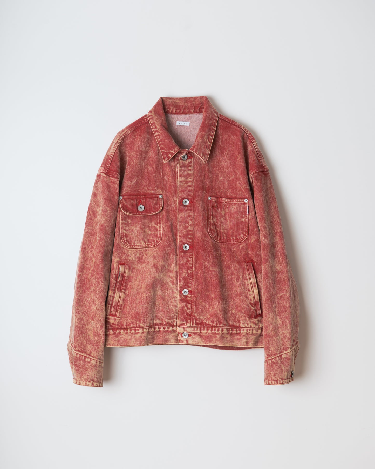 DAPPLE BLEACHED DENIM ENGINEER JACKET