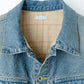 DENIM TRUCKER JACKET : RIPPED & FLANNEL LINED