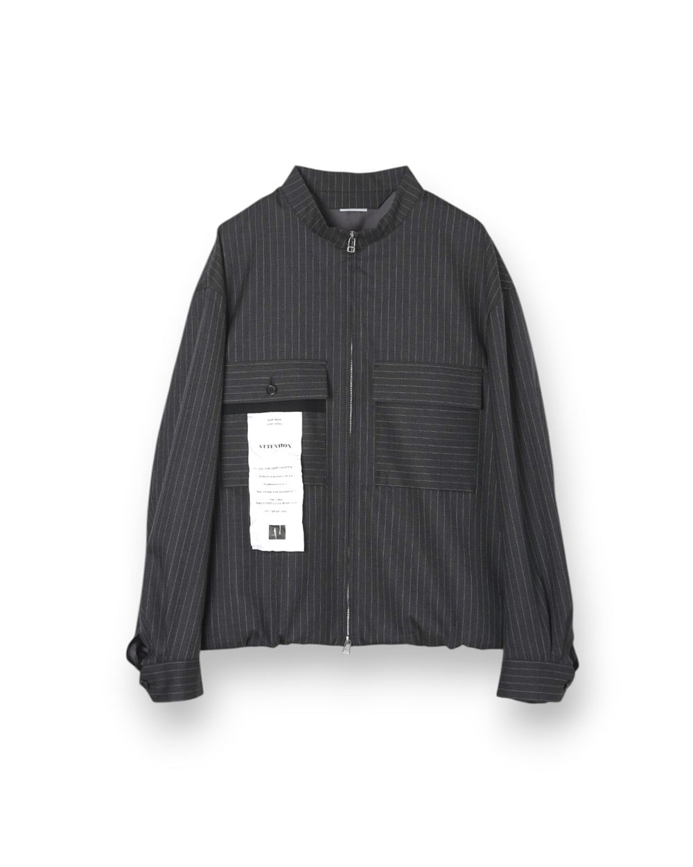 WOOL STRIPED SHORT BLOUSON