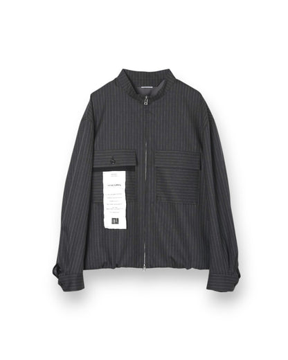 WOOL STRIPED SHORT BLOUSON