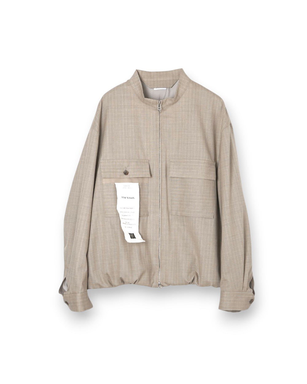 WOOL STRIPED SHORT BLOUSON