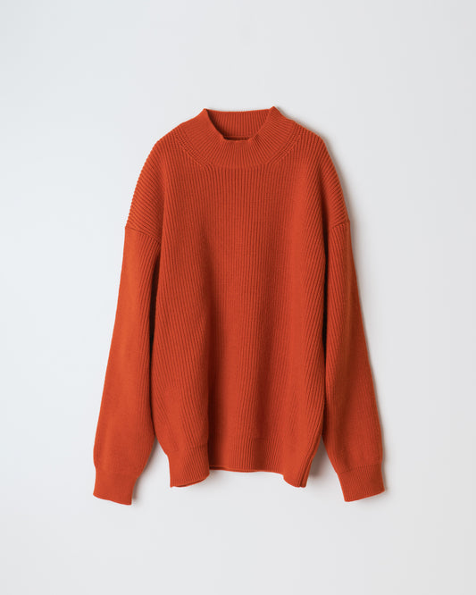 FRENCH WOOL MOCKNECK KNIT SWEATER