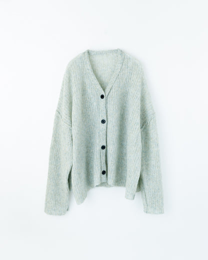 MOHAIR KNIT CARDIGAN : INSIDE OUT