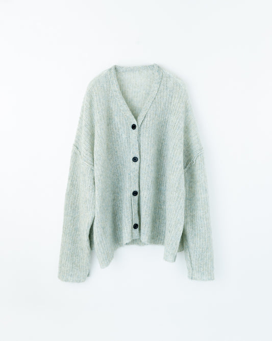 MOHAIR KNIT CARDIGAN : INSIDE OUT