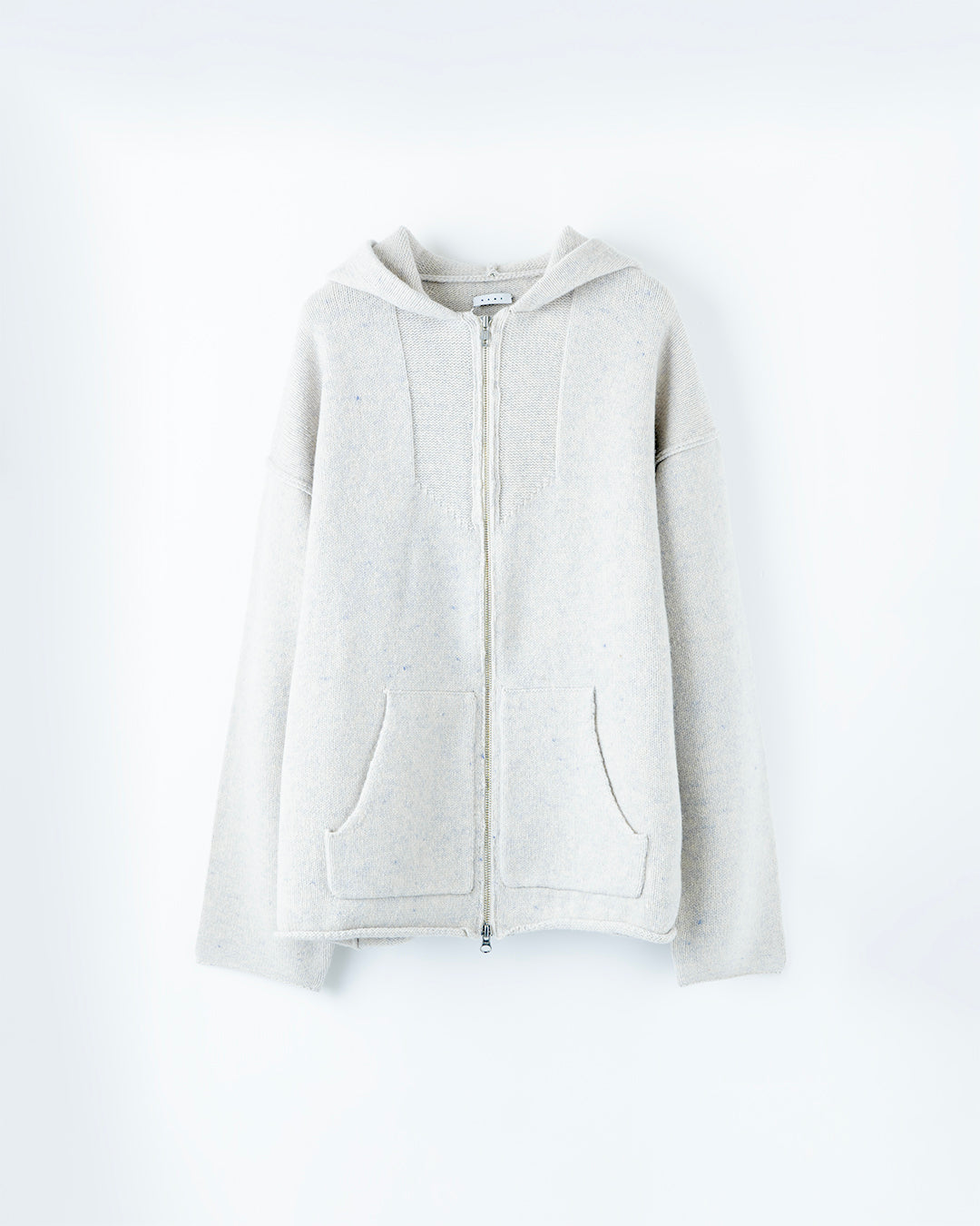 ZIP UP KNIT HOODIE