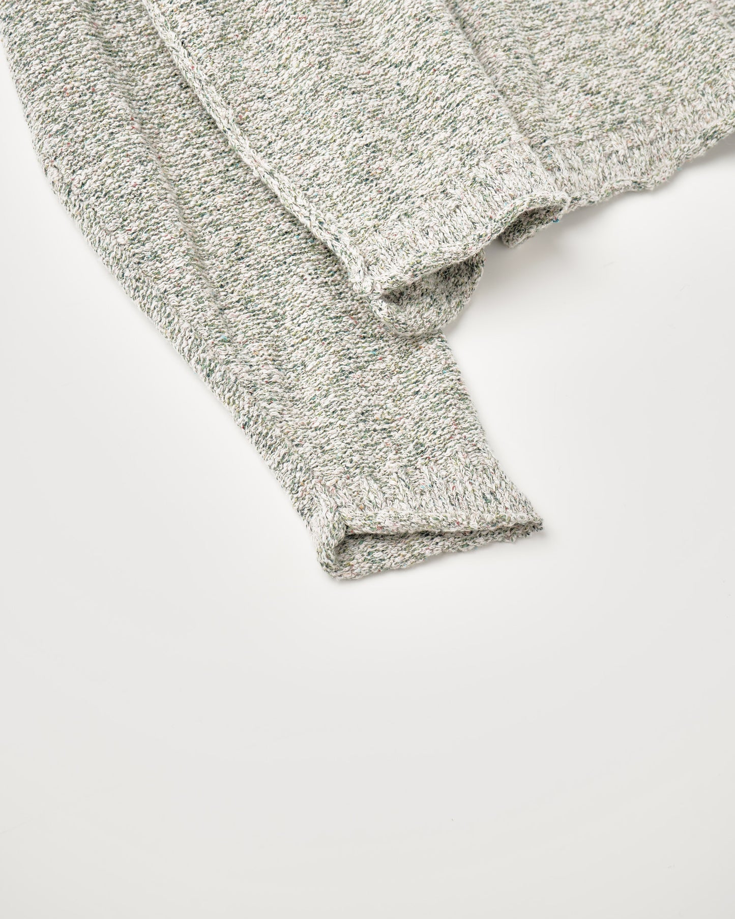 SHIFTED MELANGE KNIT PULLOVER : INSIDE OUT