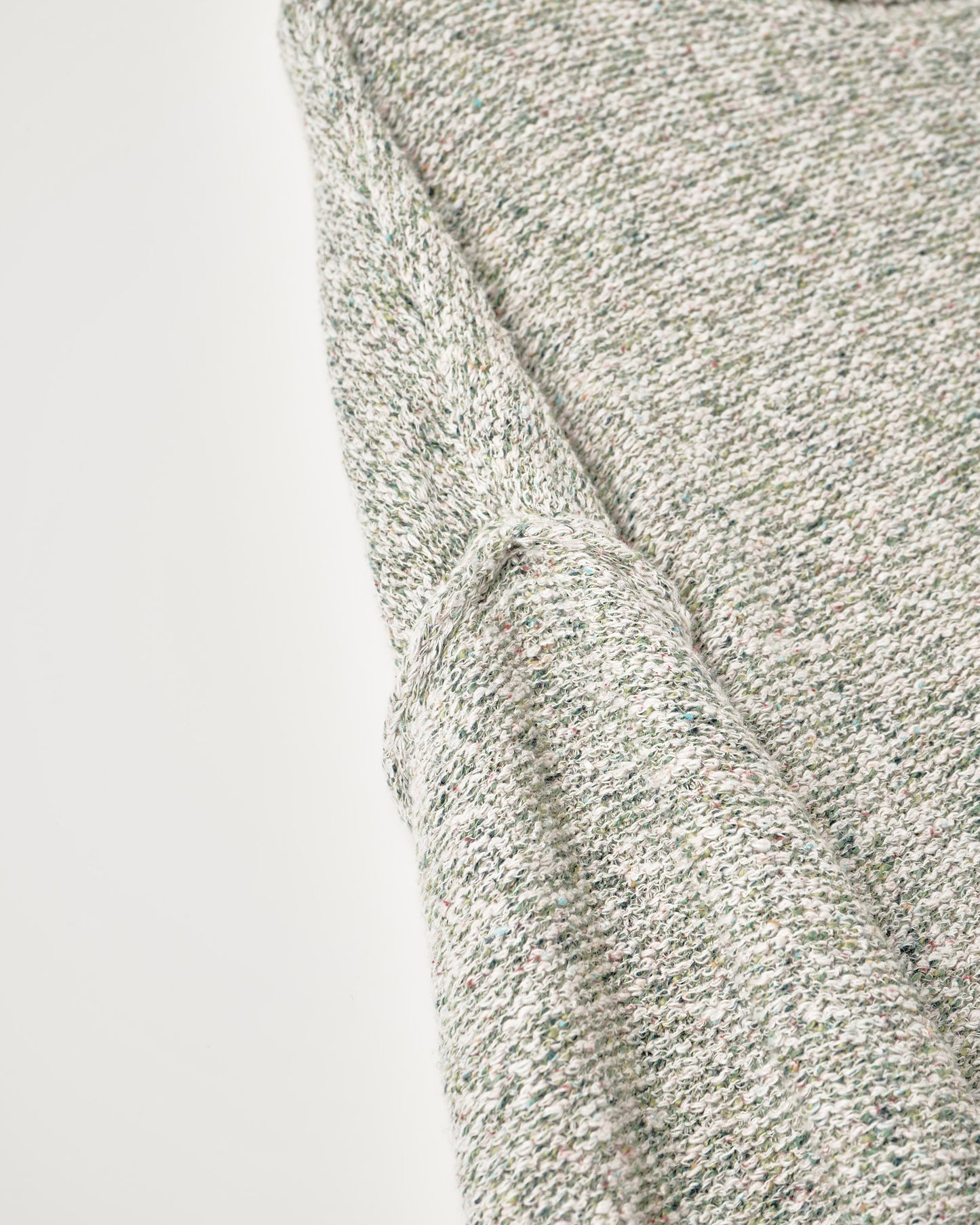 SHIFTED MELANGE KNIT PULLOVER : INSIDE OUT