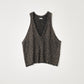 SHIFTED MELANGE KNIT VEST : INSIDE OUT