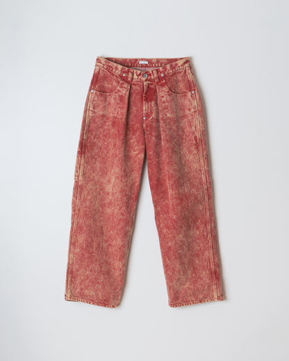 DAPPLE BLEACHED DENIM PAINTER PANTS