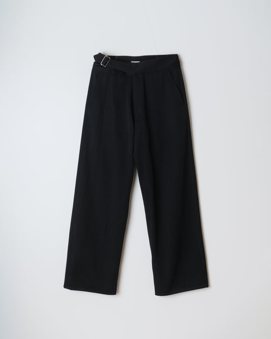 COTTON/WOOL KERSEY BELTED PANTS