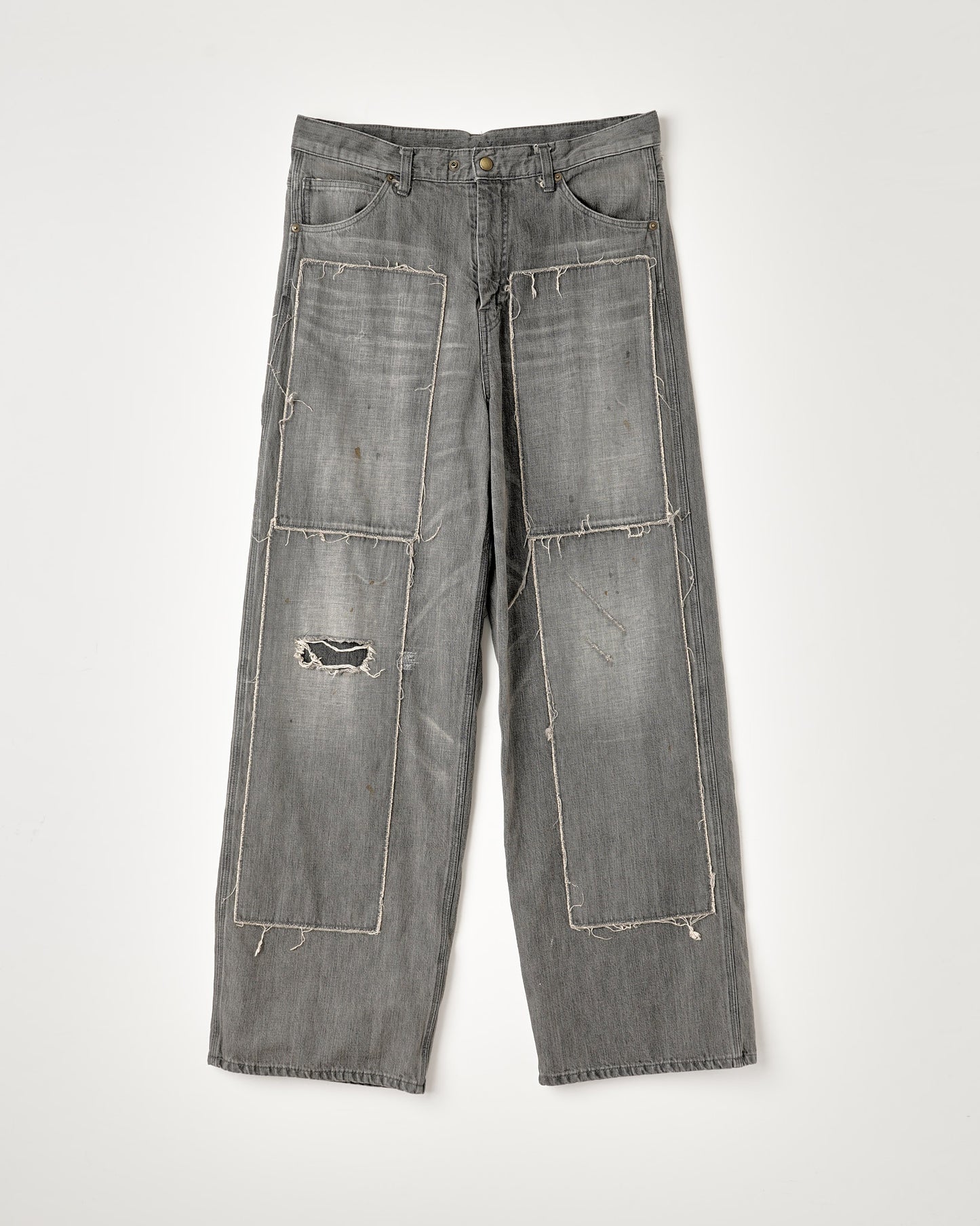 DENIM PAINTER PANTS : DISTRESSED