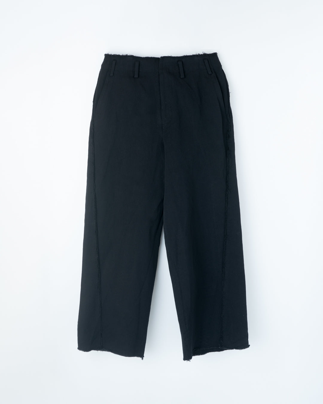 WOOL/LINEN SHIFTED SIDE SEAM TROUSERS
