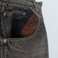 DENIM VENTILATION RAYERED PANTS : DISTRESSED