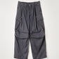 COTTON SERGE ONE TUCK CARGO PANTS : TELE CUT