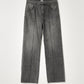 12oz DENIM STRAIGHT PINTUCK PANTS : DELTA SHAPE