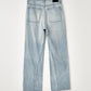 12oz DENIM STRAIGHT PINTUCK PANTS : DELTA SHAPE