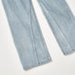 12oz DENIM STRAIGHT PINTUCK PANTS : DELTA SHAPE