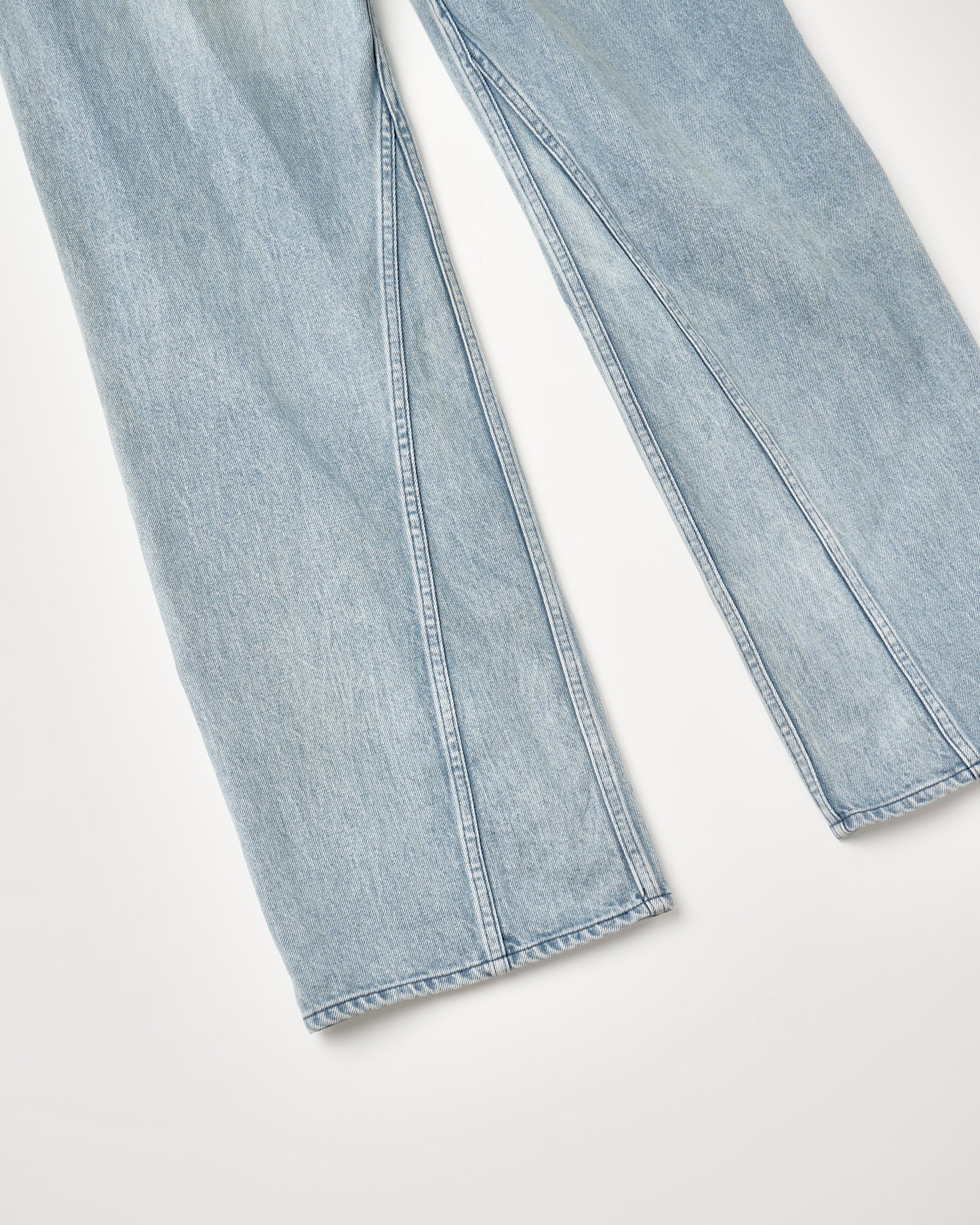 12oz DENIM STRAIGHT PINTUCK PANTS : DELTA SHAPE