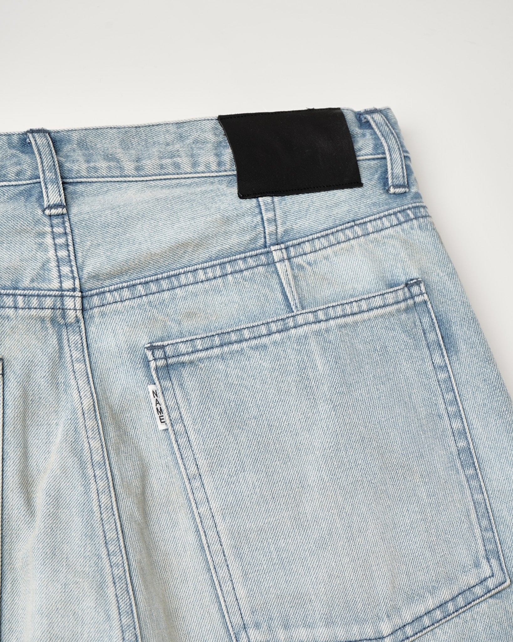 12oz DENIM STRAIGHT PINTUCK PANTS : DELTA SHAPE – Name. OFFICIAL STORE
