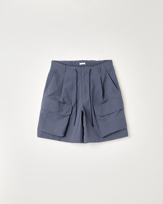 NYLON TWILL ONE TUCK CARGO SHORTS : TELE CUT