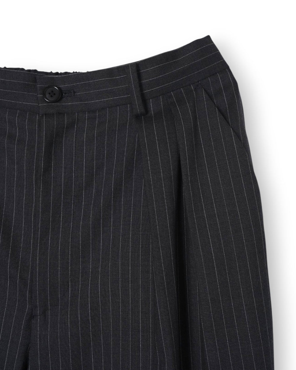 WOOL STRIPED WIDE SLACKS