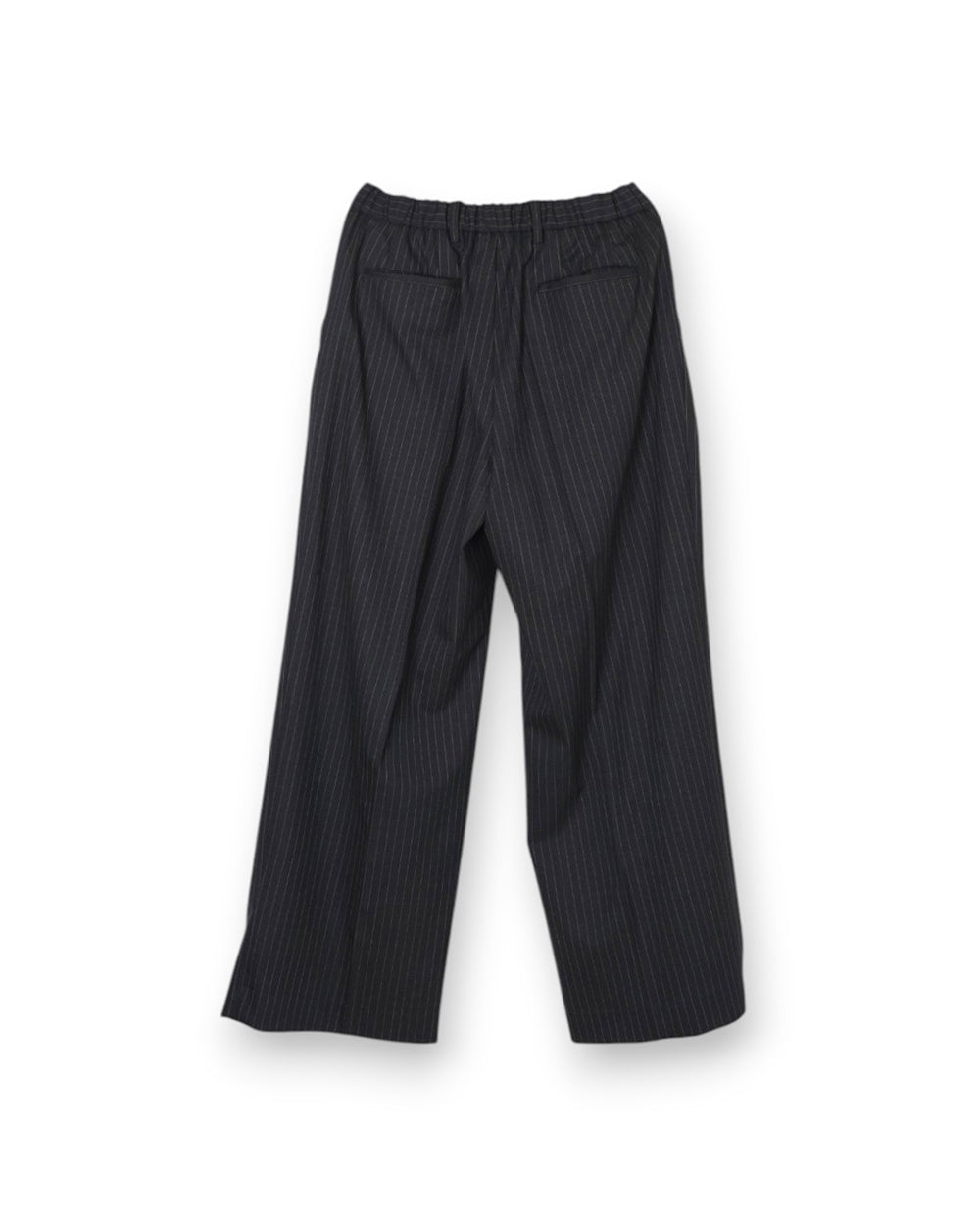 WOOL STRIPED WIDE SLACKS