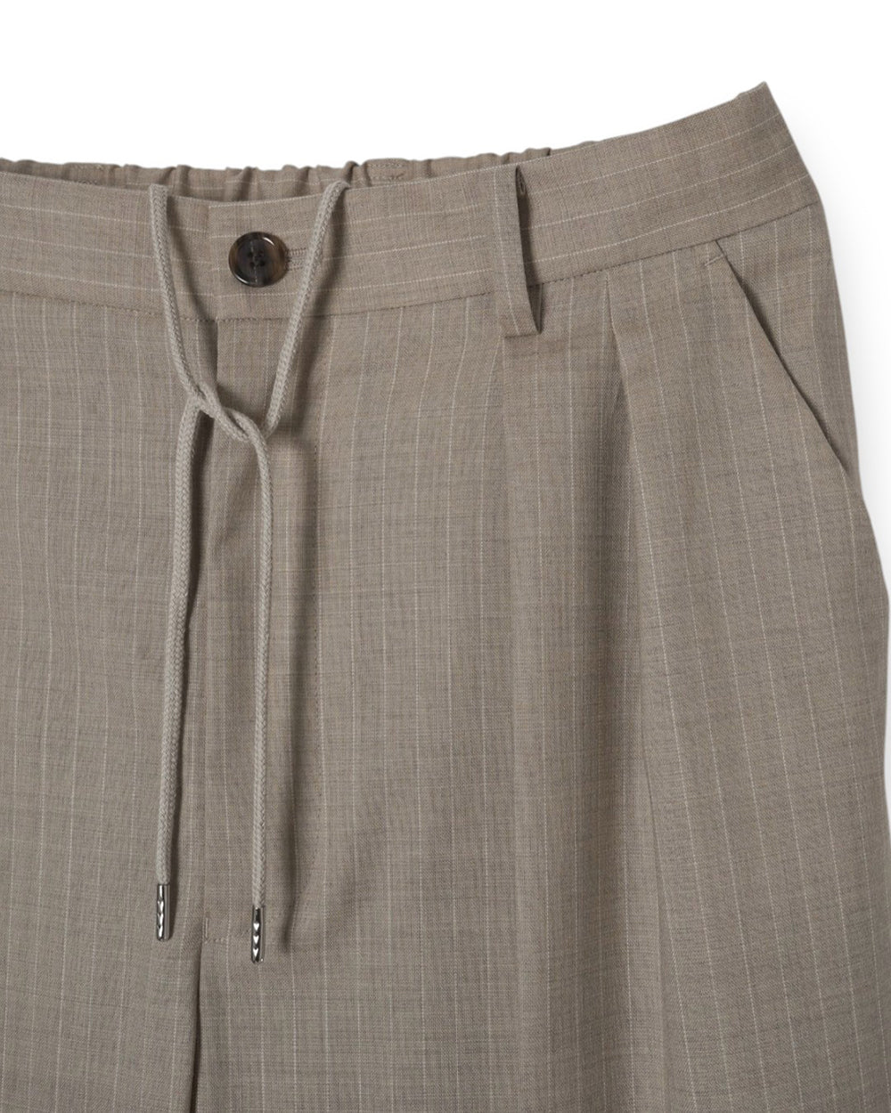 WOOL STRIPED WIDE SLACKS