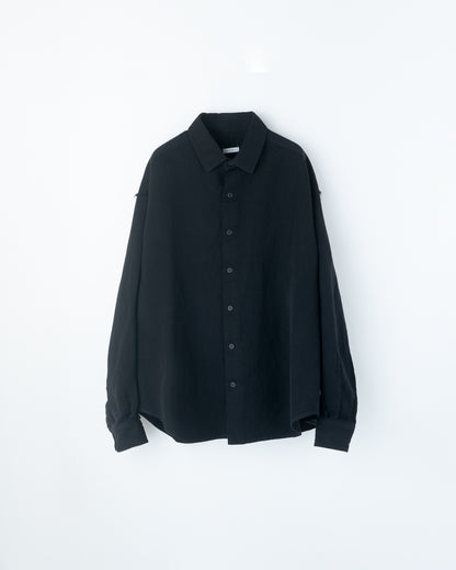 WOOL/LINEN WIDE SHIRT