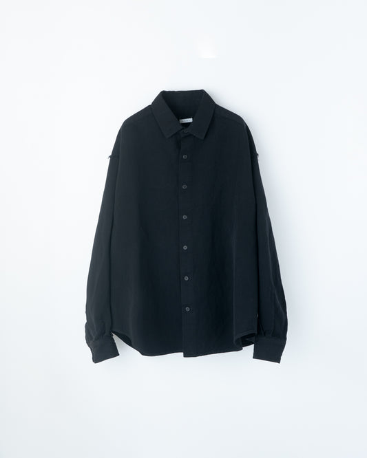 WOOL/LINEN WIDE SHIRT