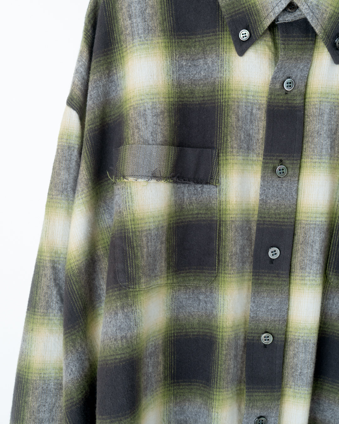 COTTON FLANNEL OMBRE REGULAR SHIRT : CUT-OFF