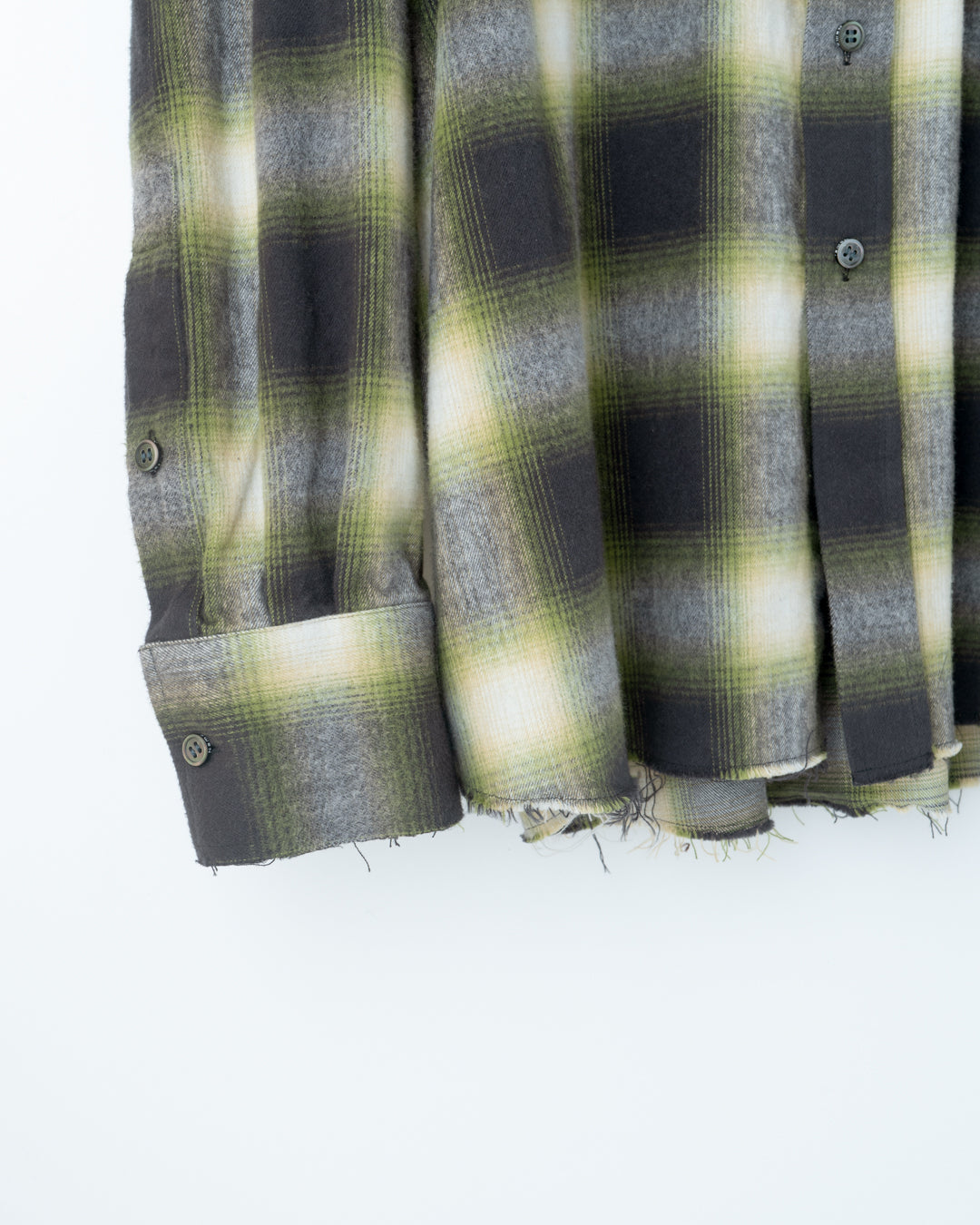 COTTON FLANNEL OMBRE REGULAR SHIRT : CUT-OFF