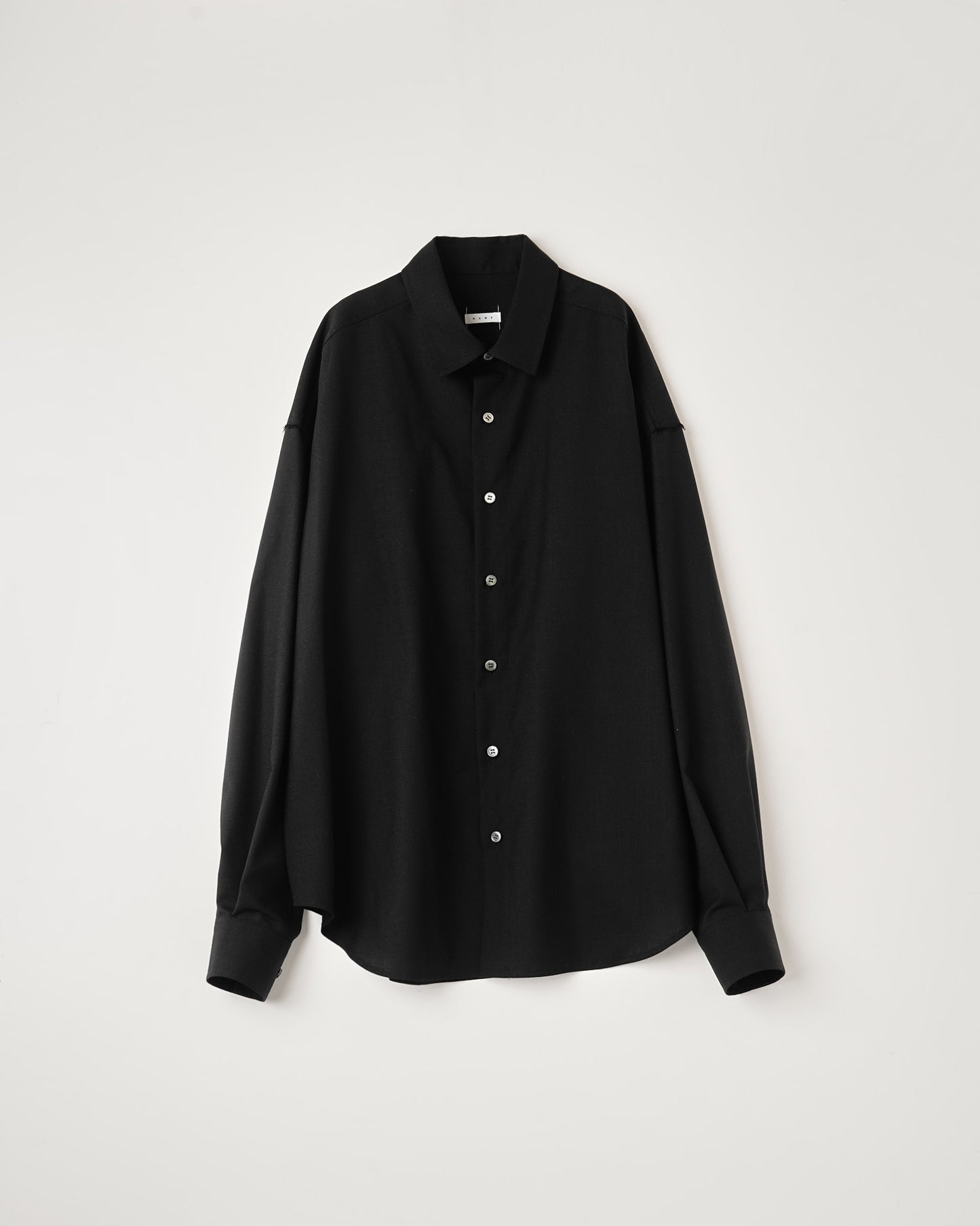 WOOL CALM SKIN WIDE SHIRT : CUT-OFF