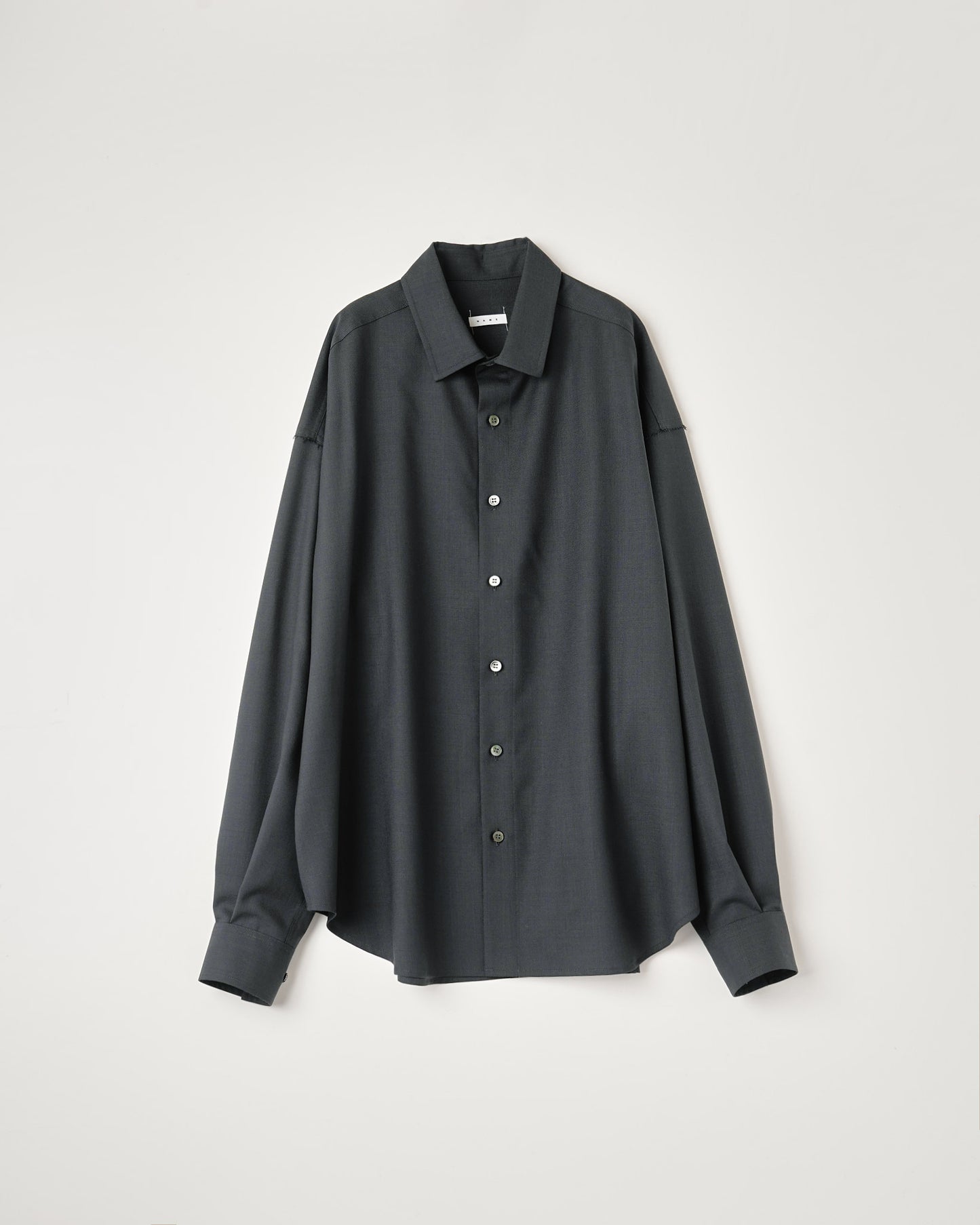 WOOL CALM SKIN WIDE SHIRT : CUT-OFF