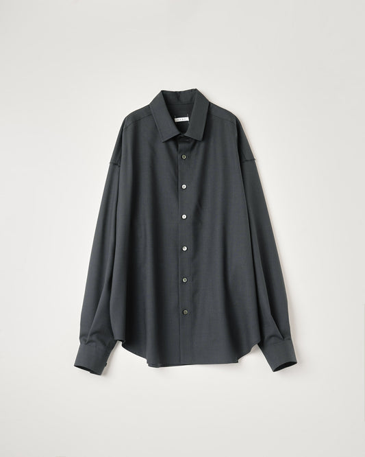 WOOL CALM SKIN WIDE SHIRT : CUT-OFF