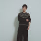 WOOL NORDIC KNIT SWEATER : INSIDE OUT PATTERN
